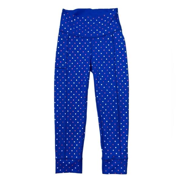 Lilly Pulitzer Royal Blue Luxletic Weekender High Rise UPF 50+ Crop Legging - Picture 4 of 11